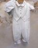 Piccolo Bacio - Boys Couture Christening Suit - Franco in White Silk