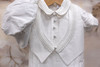 Piccolo Bacio - Boys Couture Christening Suit - Franco in White Silk