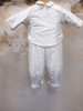 Piccolo Bacio - Boys Couture Christening Suit - Franco in White Silk
