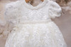 Piccolo Bacio - Couture Christening Gown - Amelia - White Silk