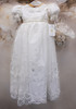 Piccolo Bacio - Couture Christening Gown - Daniella - White Silk