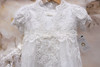 Piccolo Bacio - Couture Christening Gown - Nancy - Shantung White