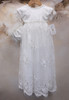 Piccolo Bacio - Couture Christening Gown - Vanina - White Silk