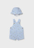 Mayoral - Overalls w/Hat Blue - 1611