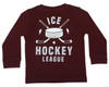 Mish E26520-BURGUNDY Ice Hockey Long Sleeve Shirt