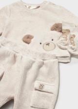 Mayoral Infant Boy 2-Piece Corduroy Knit Tracksuit - Heather Milk (2669-32)
