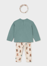 Mayoral Infant Girl Leggings and Headband Set - Lagoon (2780-68)