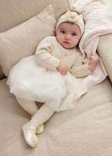 Mayoral Infant Girl Tricot/tulle Dress - Champagne (2809-47)
