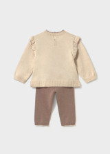 Mayoral Girl Knit Pants Set - brown vi (2557-032)