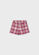 Mayoral Girl Plaid Shorts - Raspberry (4229-043)