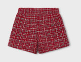 Mayoral Girl Tweed Shorts - Red (4230-38)