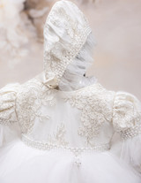 Piccolo Bacio - Couture Christening Gown - Lucy - White Silk