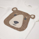 Oh baby! Two Piece Set - Teddy Bear Face - Cream
