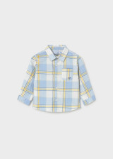 Mayoral Boy Long Sleeve Checked Shirt - rain (2112-069)