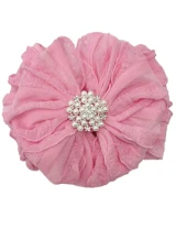 Pearl Ruffled Headband: Bubblegum
