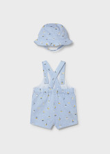 Mayoral - Overalls w/Hat Blue - 1611