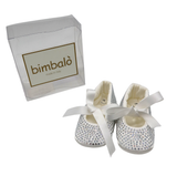 Small World - Italian Import Bimbalo Shoes White Rhinestone Shoes P24