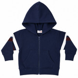 Mish E26539-NAVY Zip Hoodie with Stripes