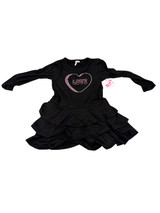 Sofi Long Sleeve Ruffle Dress - Black (SW-3352)