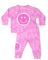 Little Mish Tie Dye Element 2 Piece Toddler Set - Pink SW-4807