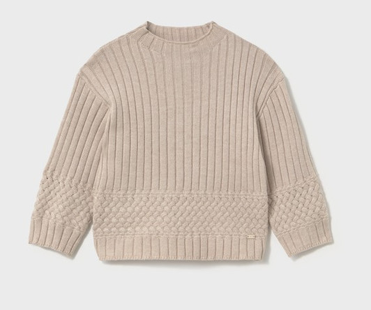Mayoral Girl Textured Jumper - Seed (2382-91)