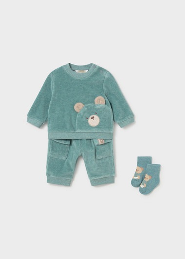 Mayoral Infant Boy 2-Piece Corduroy Knit Tracksuit - Mineral (2669-31)