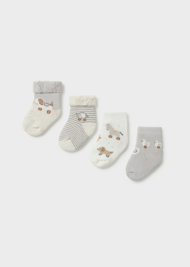 Mayoral Infant 4pc Set Socks - Fog (9107-79)