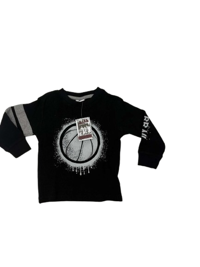Mish Long Sleeve Thermal Tee Black Basketball 26325