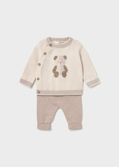 Mayoral Infant Boy Knit Pants Set - Heather Mocha (2523-70)