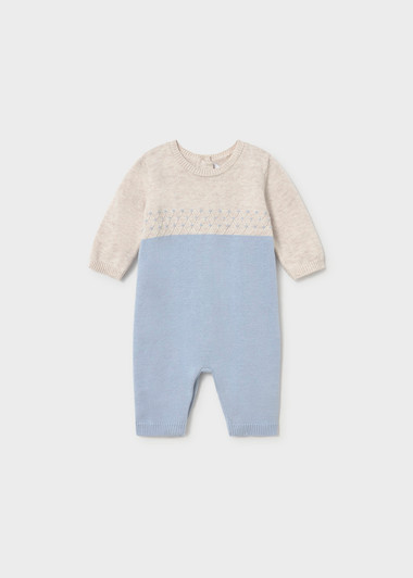 Mayoral Infant Boy Tricot Romper - Sky (2601-18)