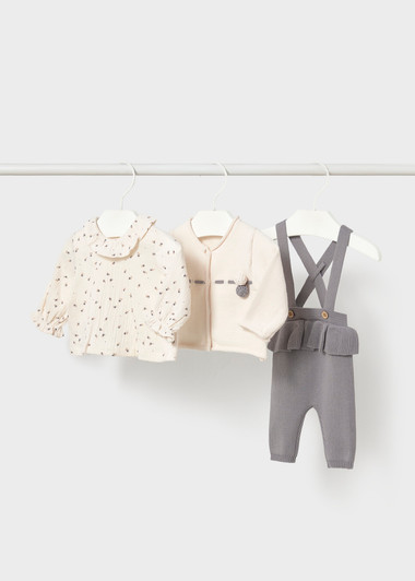 Mayoral Infant Girl 3 Knit Piece Set - Ash (2516-34)