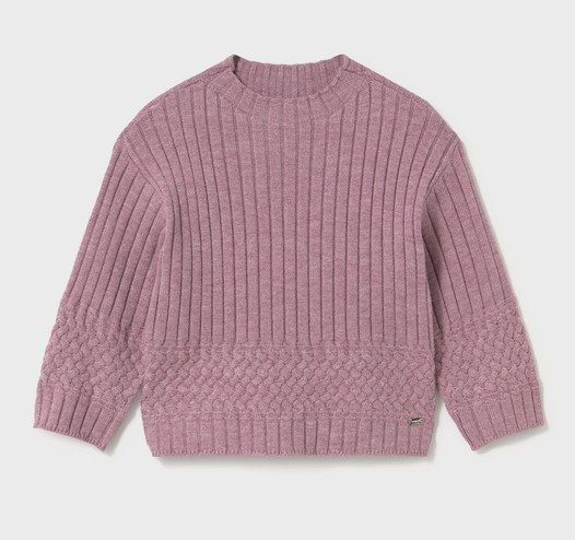 Mayoral Infant Girl Textured Jumper - Violet Mix (2382-90)