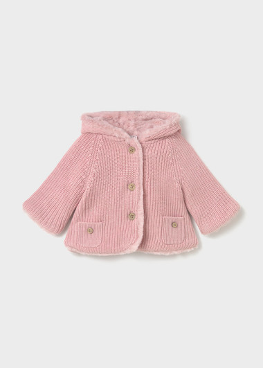 Mayoral Infant Girl Pompon Knit Cardigan - Heather Baby Rose (2302-78)