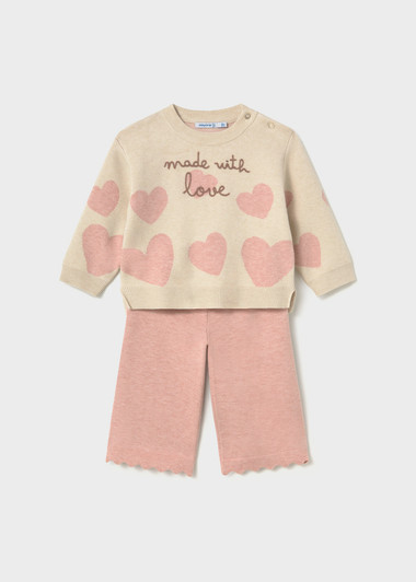 Mayoral Infant Girl Knit Pants Set - Pastel Mix (2556-42)