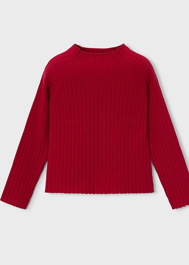 Mayoral Girl Knit Mockneck - Red (4026-070)