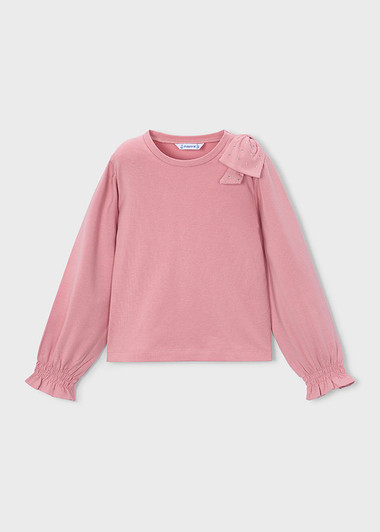 Mayoral Girl Long Sleeve T-shirt Strass Bow - chuche (4032-020)