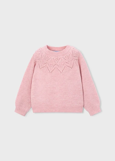 Mayoral Girl Openwork Details Sweater - Pastel Mix (4318-061)
