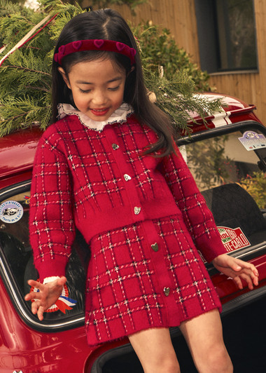 Mayoral Girl Tricot Skirt Set - Red (4935-031)