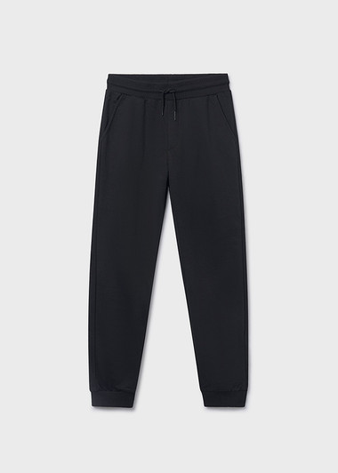 Mayoral - Basic cuffed fleece pants Black 744
