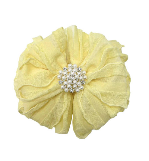 Rockin Royalty - Pearl Ruffled Headband Buttercup