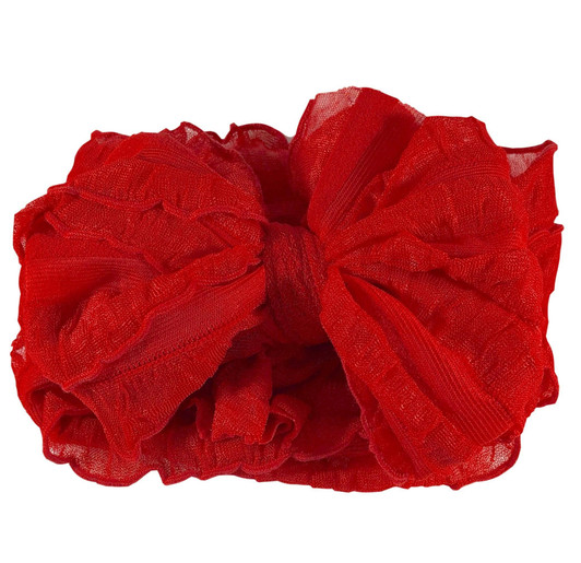 Rockin Royalty - Ruffled Headband Bright Red