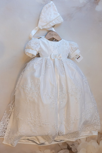 Piccolo Bacio - Couture Christening Gown - Katrina - Shantung