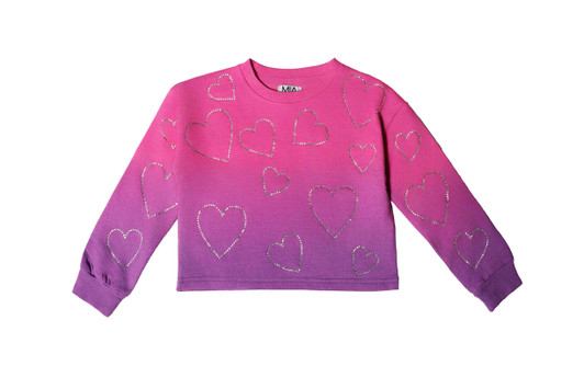 Mia NY Heart Sweatshirt Pink SW-247