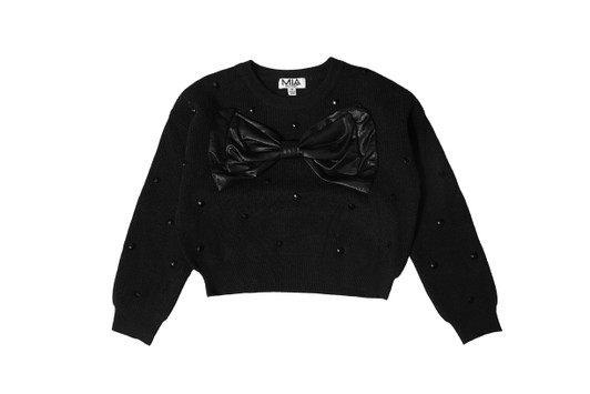 Mia NY Bow Sweater Black SW-234