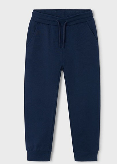 Mayoral Boy Basic Cuffed Fleece Trousers - Blue (725-060)