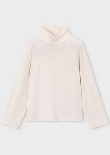 Mayoral Girl Viscose Basic Turtleneck - Soy (145-042)
