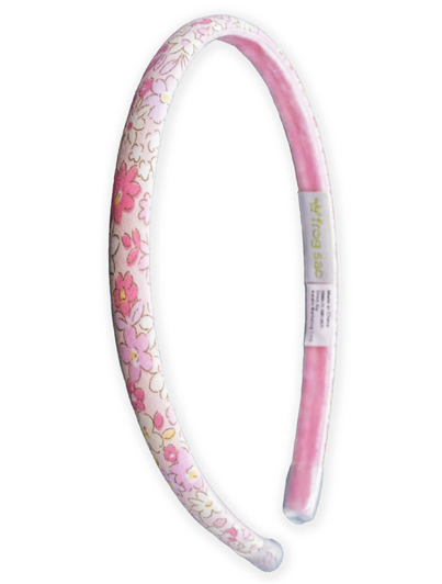 Pink - Thin Floral Headband - Non Slip Hair Accessories for Kids