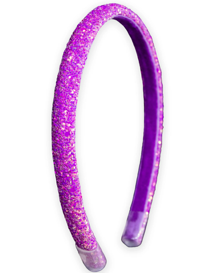 Purple - Glitter Headband - Thin Hairbands for Kids