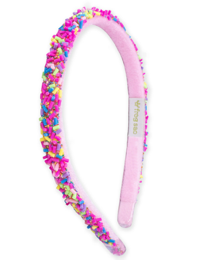 Pink - Thin Sprinkle Headband - Non Slip Hair Accessories for Kids