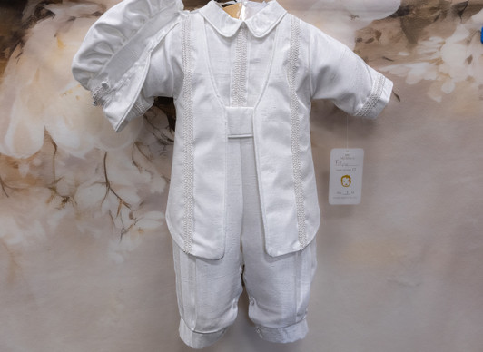 Piccolo Bacio - Boys Couture Christening Suit - Felipe in Shantung